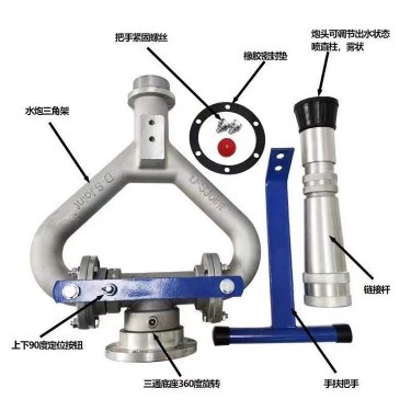 灑水車高射水炮（用于后平臺(tái)灑水車手持水炮，綠化噴灑水槍）